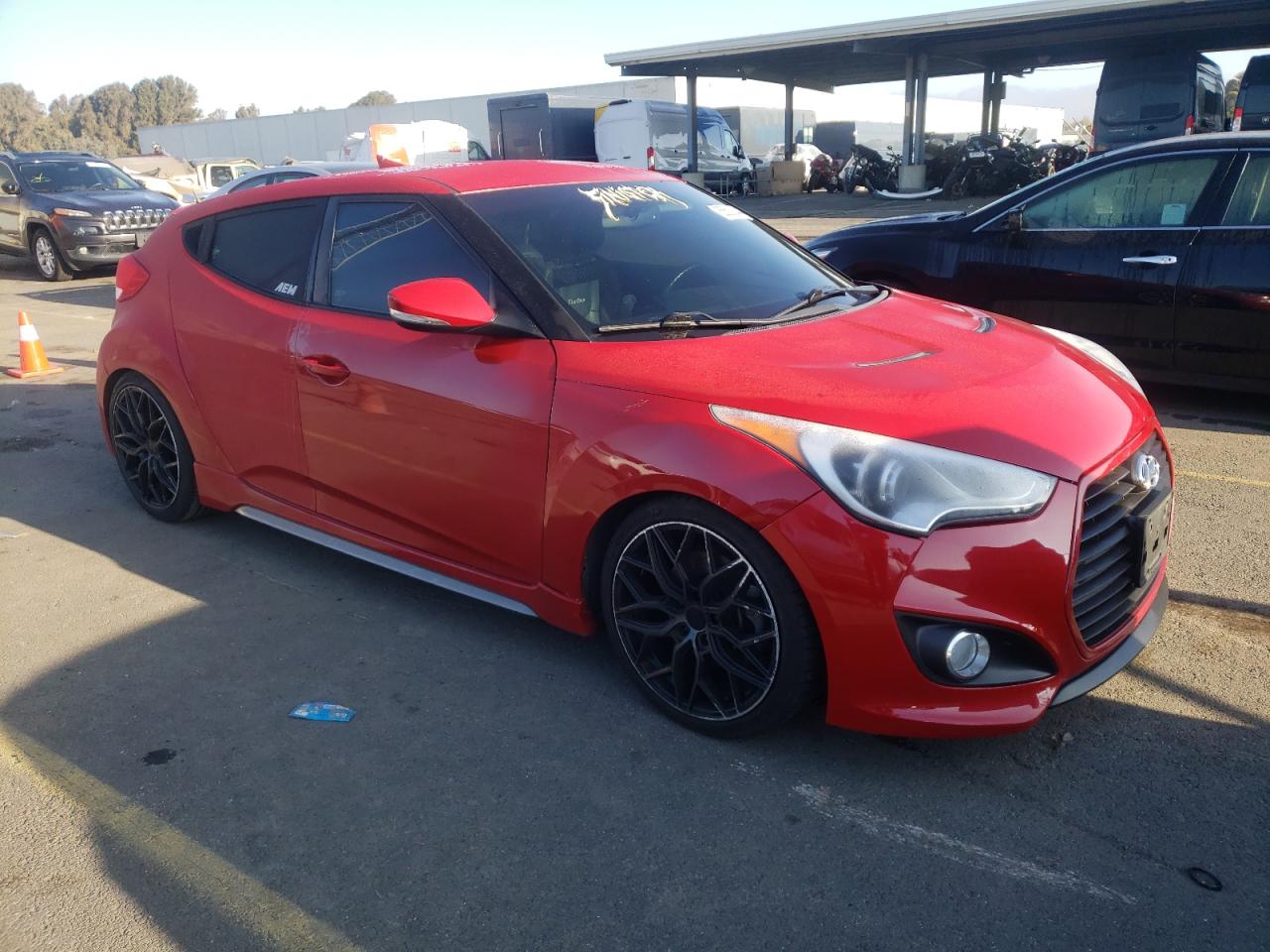2013 Hyundai Veloster VIN KMHTC6AE6DU177812 Copart auction photo, front end damage thumbnail 4