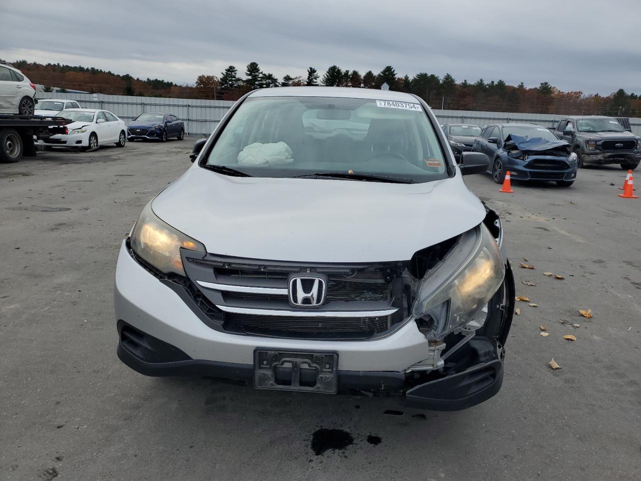 2013 Honda CR-V VIN 2HKRM4H38DH654786 Copart auction photo, front end damage thumbnail 5