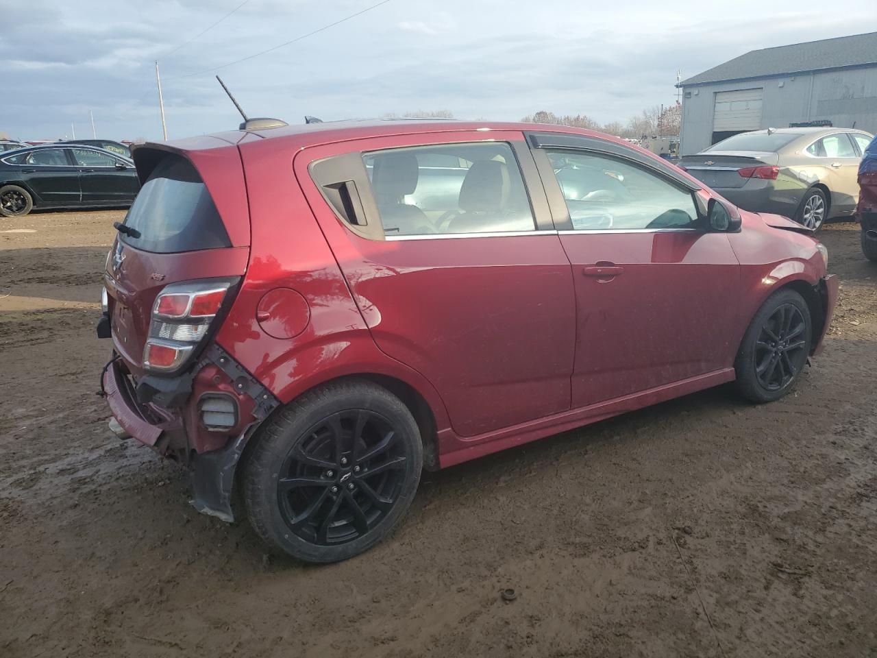 2019 Chevrolet Sonic VIN 1G1JF6SB2K4113439 Copart auction photo, front end / rear end damage thumbnail 3