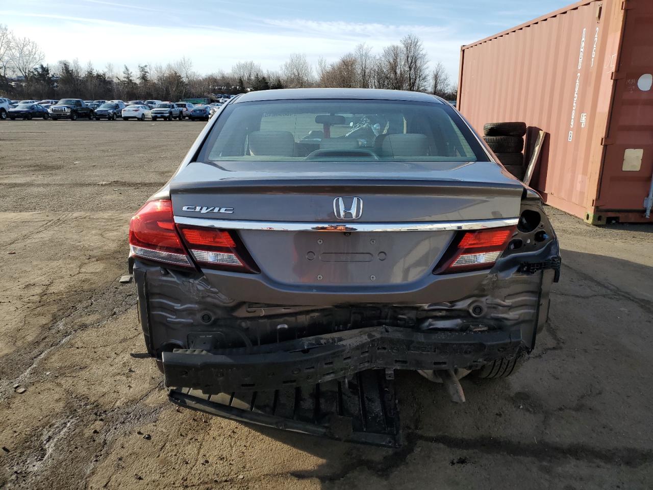 2013 Honda Civic VIN 19XFB2F83DE079772 Copart auction photo, rear end damage thumbnail 6