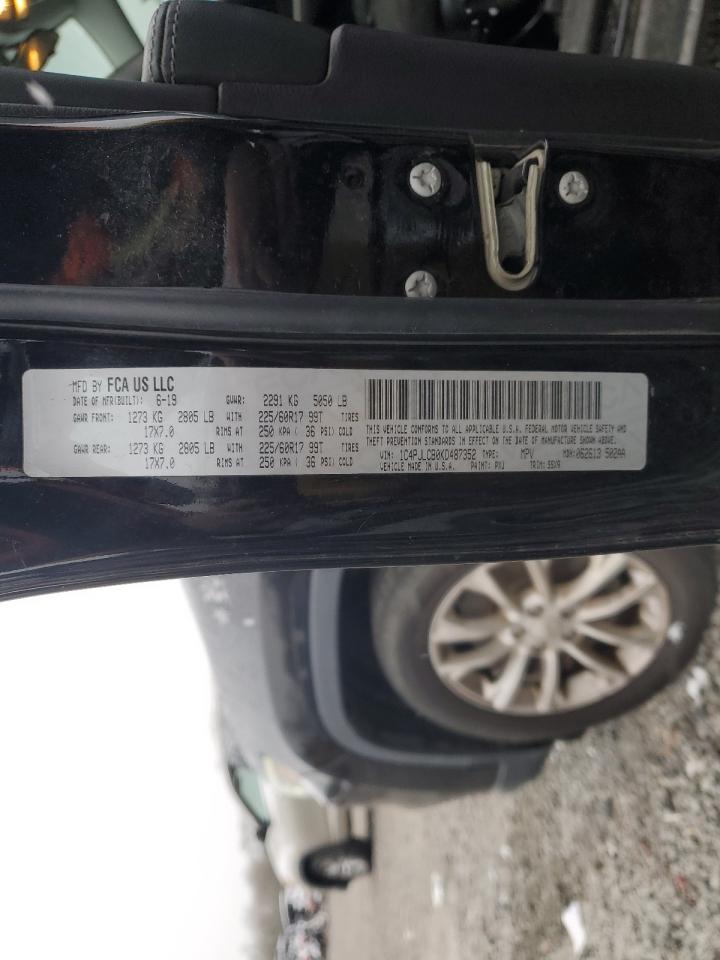 2019 Jeep Grand Cherokee VIN 1C4PJLCB0KD487352 Copart auction photo, front end / side damage thumbnail 13