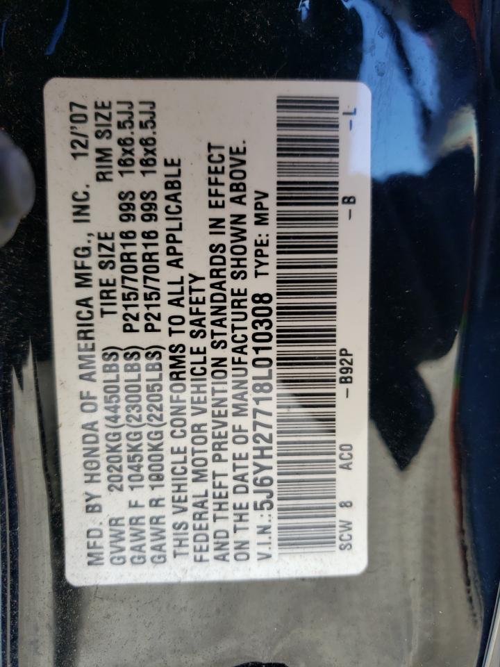 2008 Honda Element VIN 5J6YH27718L010308 Copart auction photo, front end / side damage thumbnail 13