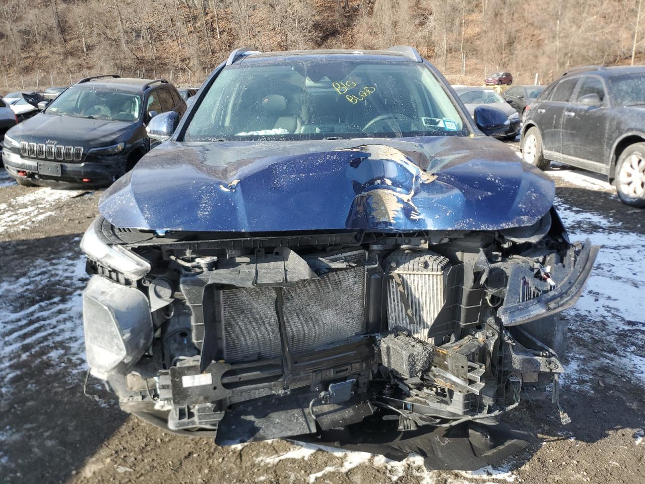2020 Hyundai Santa Fe VIN 5NMS5CAA0LH184427 Copart auction photo, front end damage thumbnail 5