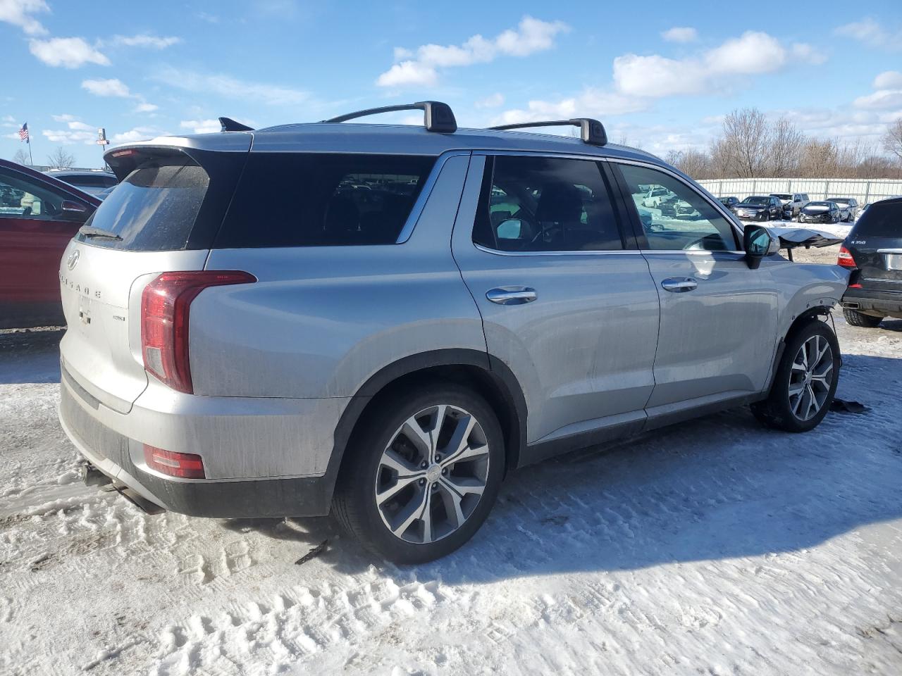 2022 Hyundai Palisade VIN KM8R4DHE2NU422382 Copart auction photo, front end damage thumbnail 3