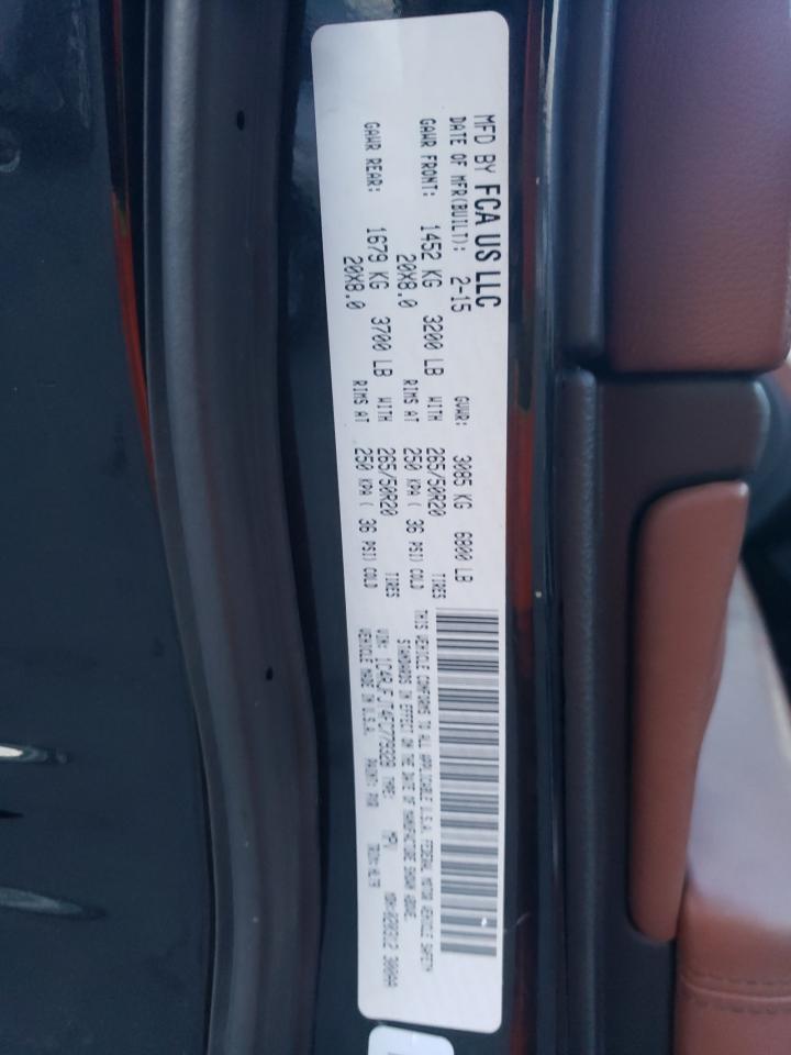 2015 Jeep Grand Cherokee VIN 1C4RJFJT4FC779328 Copart auction photo, front end damage thumbnail 13