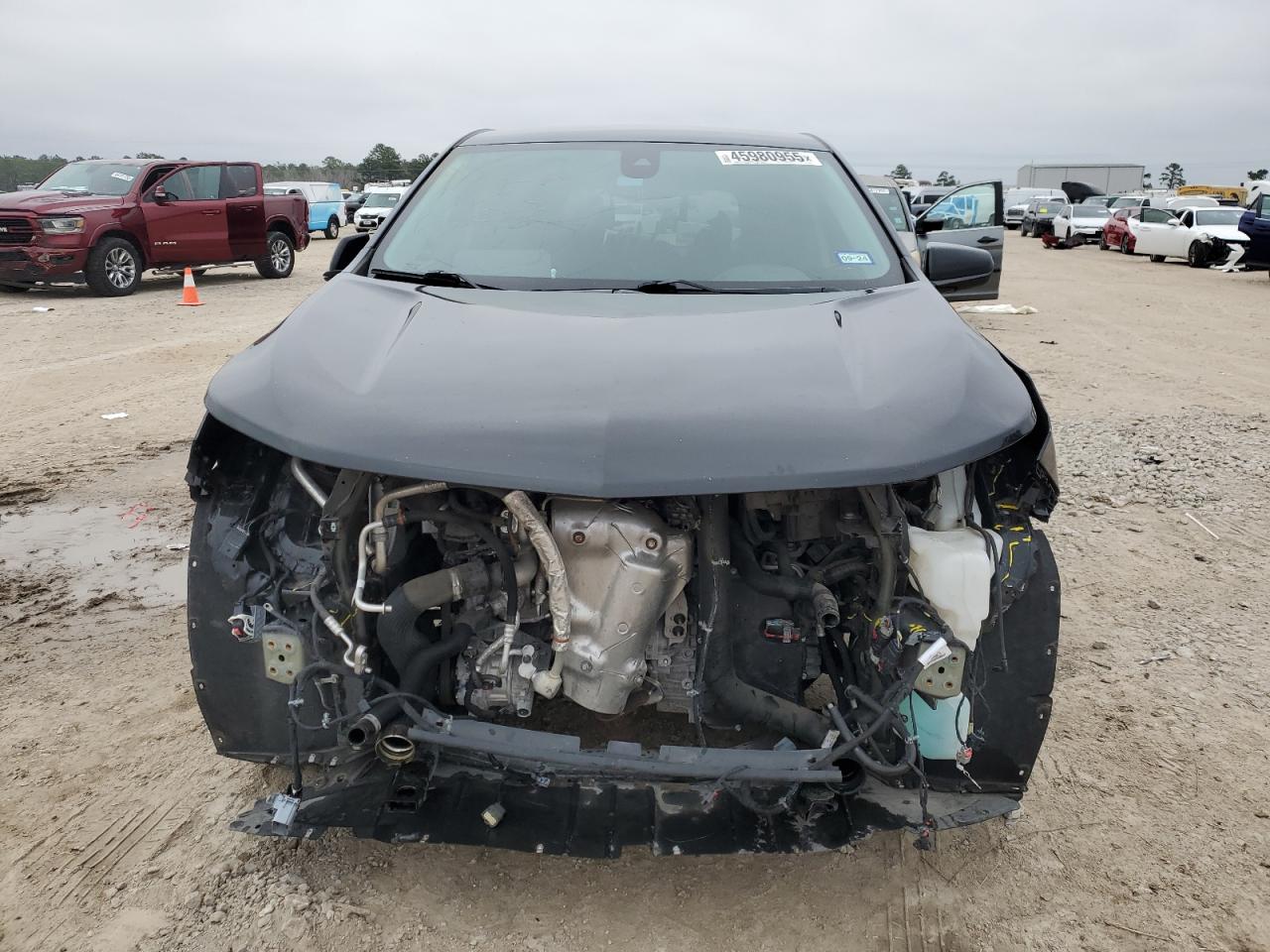 2021 Chevrolet Equinox VIN 3GNAXKEV1ML365254 Copart auction photo, front end / side damage thumbnail 5