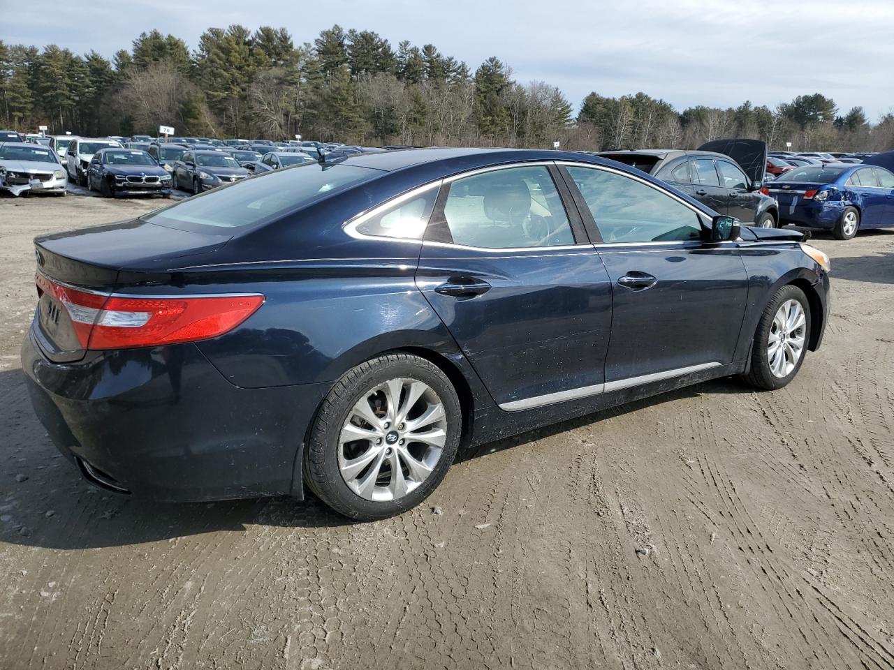 2013 Hyundai Azera VIN KMHFG4JG9DA261437 Copart auction photo, all over damage thumbnail 3