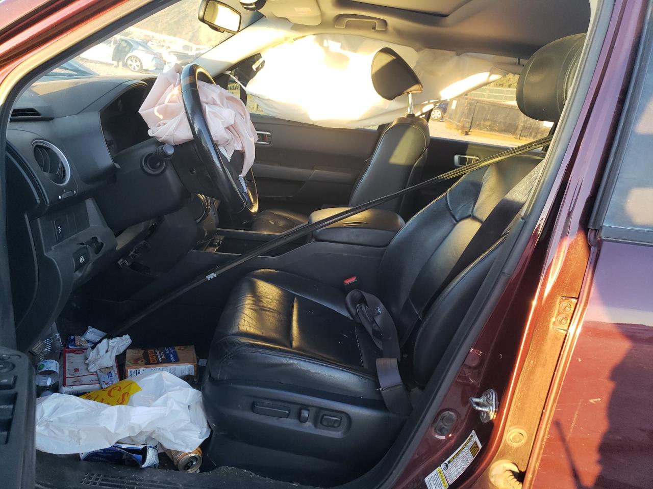 2013 Honda Pilot VIN 5FNYF4H55DB068231 Copart auction photo, front end damage thumbnail 7