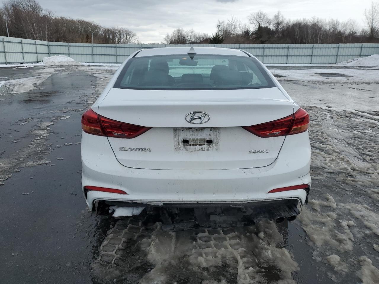 2017 Hyundai Elantra VIN KMHD04LB9HU334968 Copart auction photo, front end / rear end damage thumbnail 6