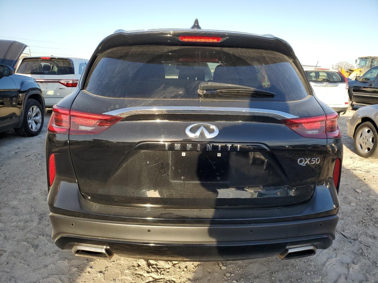 2020 Infiniti QX50 VIN 3PCAJ5M19LF116093 Copart auction photo, side / front end damage thumbnail 6