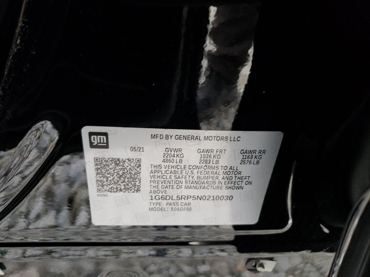 2022 Cadillac CT4-V VIN 1G6DL5RP5N0210030 Copart auction photo, burn / rear end damage thumbnail 13