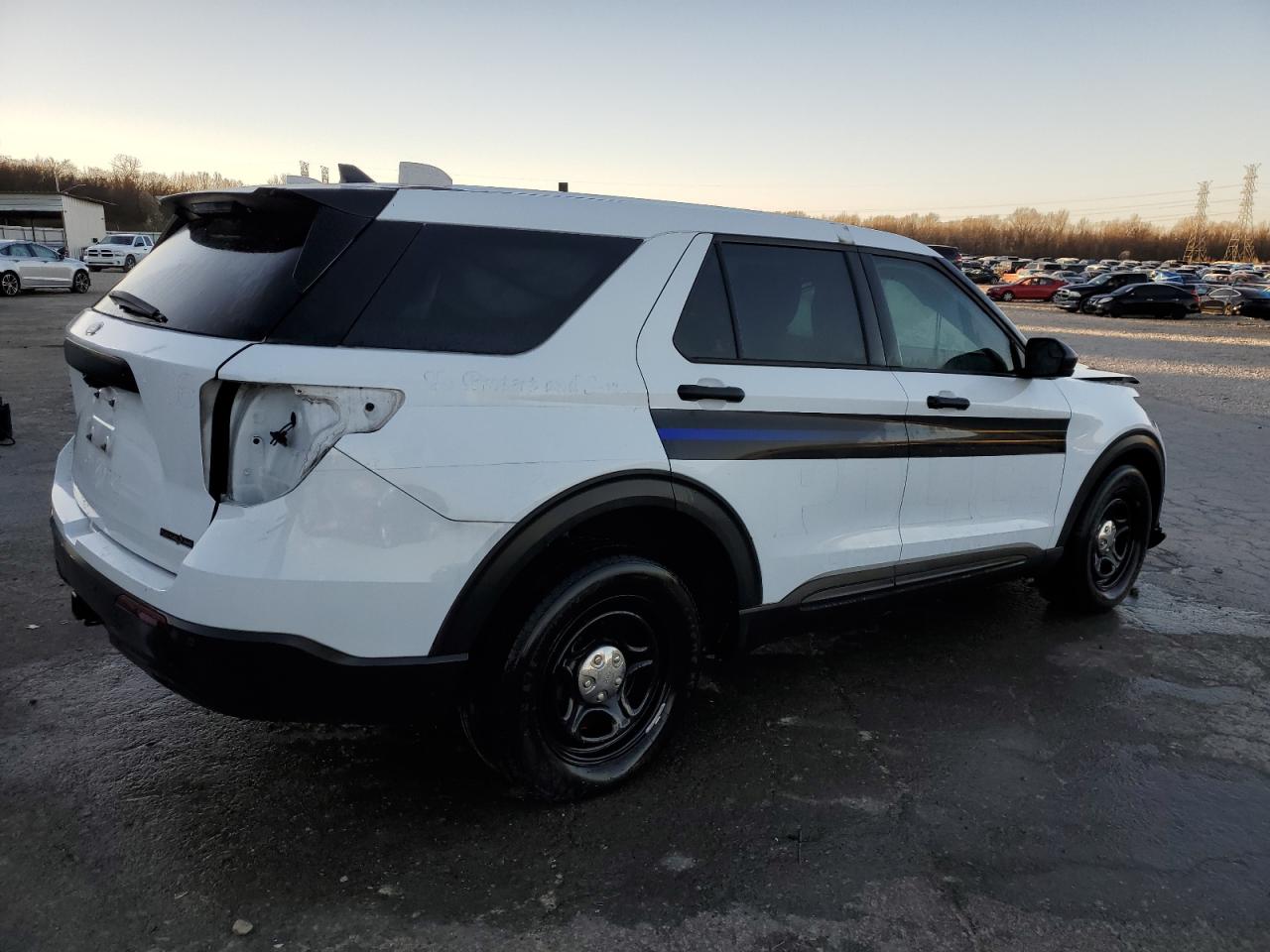 2021 Ford Explorer VIN 1FM5K8AB8MGA96435 Copart auction photo, front end / rear end damage thumbnail 3
