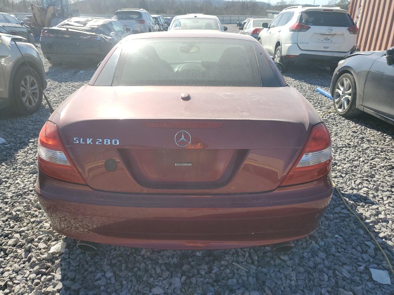 2007 Mercedes-Benz SLK-klasse VIN WDBWK54F17F141102 Copart auction photo, rear end damage thumbnail 6
