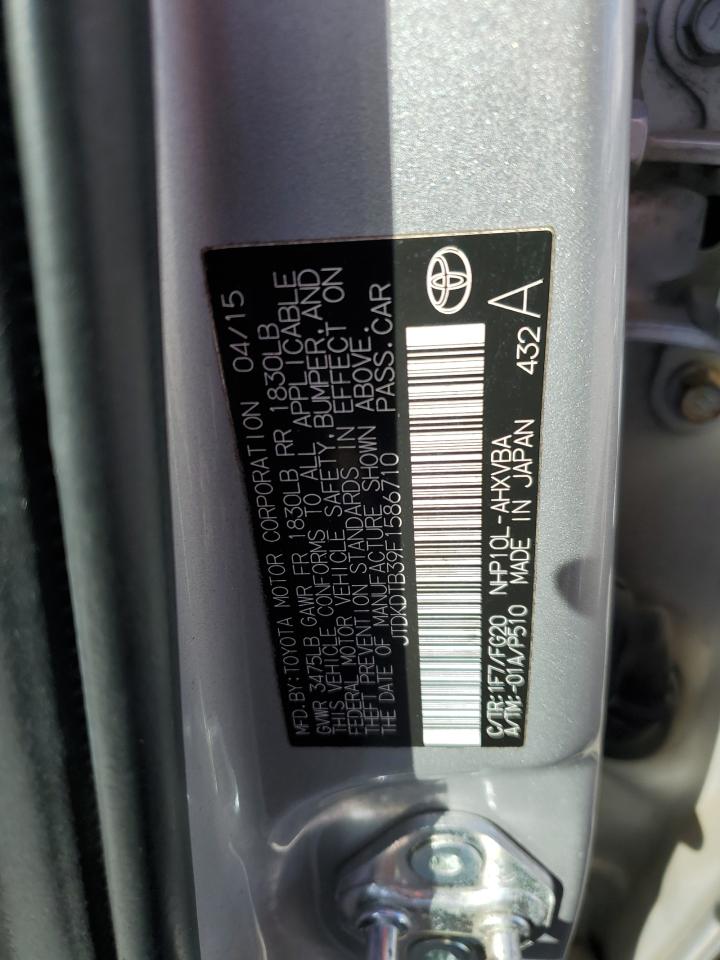2015 Toyota Prius VIN JTDKDTB39F1586710 Copart auction photo, front end damage thumbnail 12