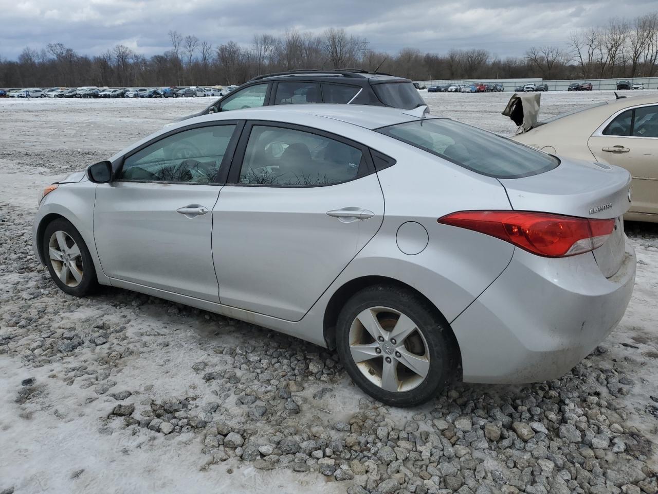 2012 Hyundai Elantra VIN KMHDH4AE7CU366008 Copart auction photo, front end / side damage thumbnail 2
