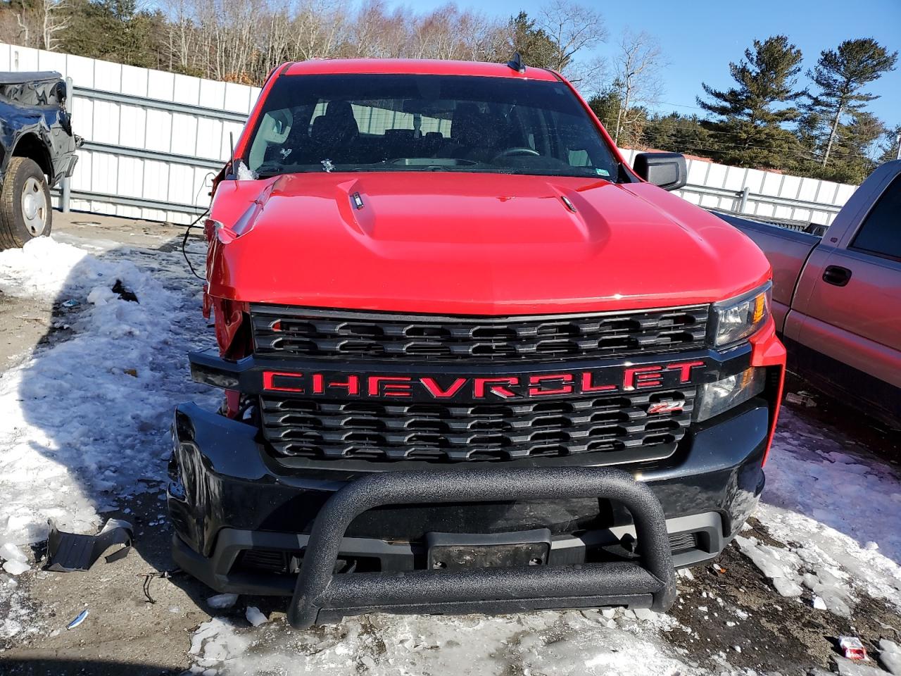 2021 Chevrolet Silverado VIN 1GCPYCEF6MZ187624 Copart auction photo, front end / side damage thumbnail 5