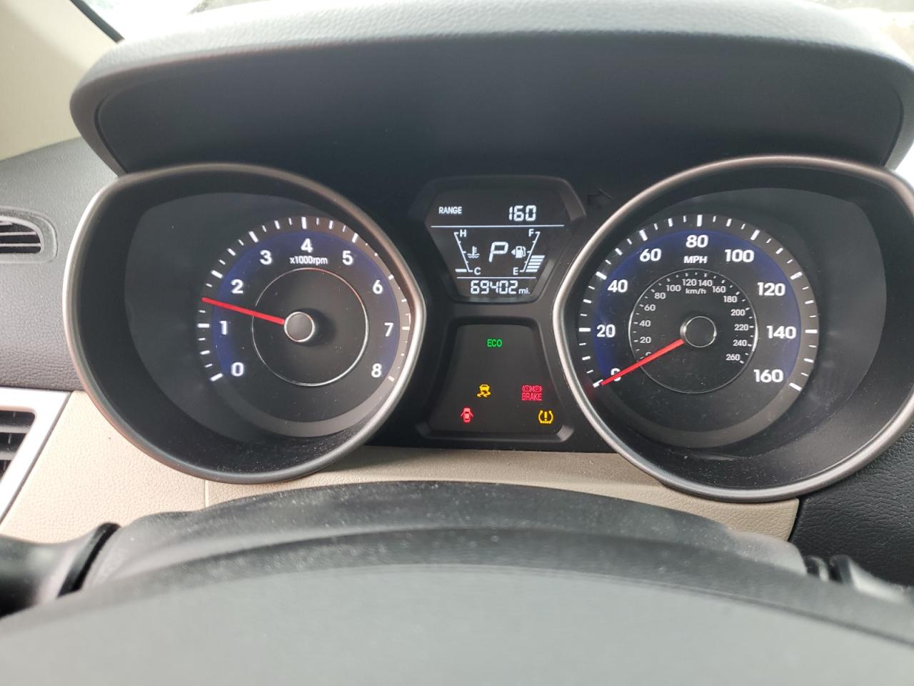 2014 Hyundai Elantra VIN 5NPDH4AE1EH506975 Copart auction photo, front end / vandalism damage thumbnail 9