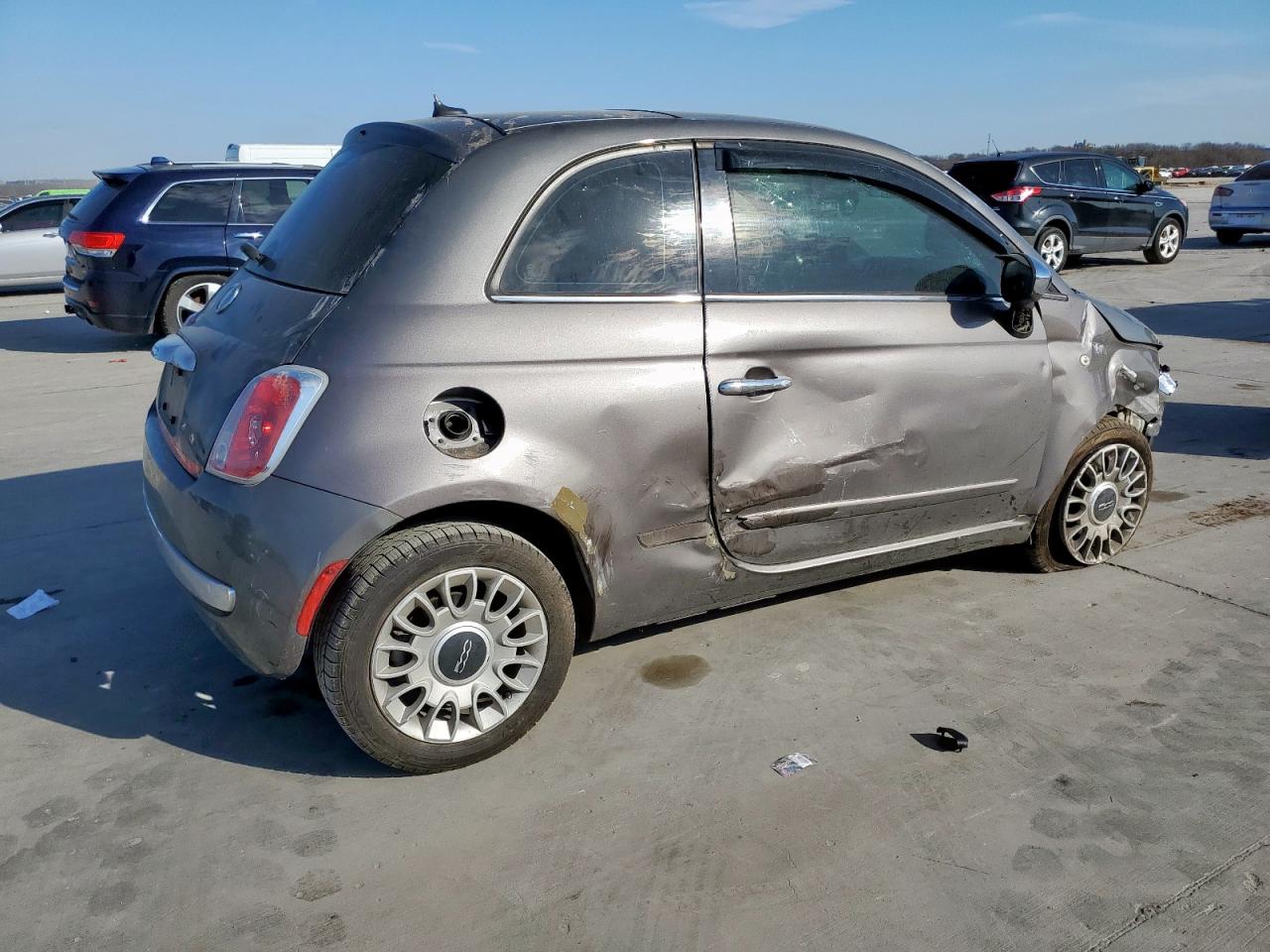2013 Fiat 500 VIN 3C3CFFCR1DT514929 Copart auction photo, all over damage thumbnail 3