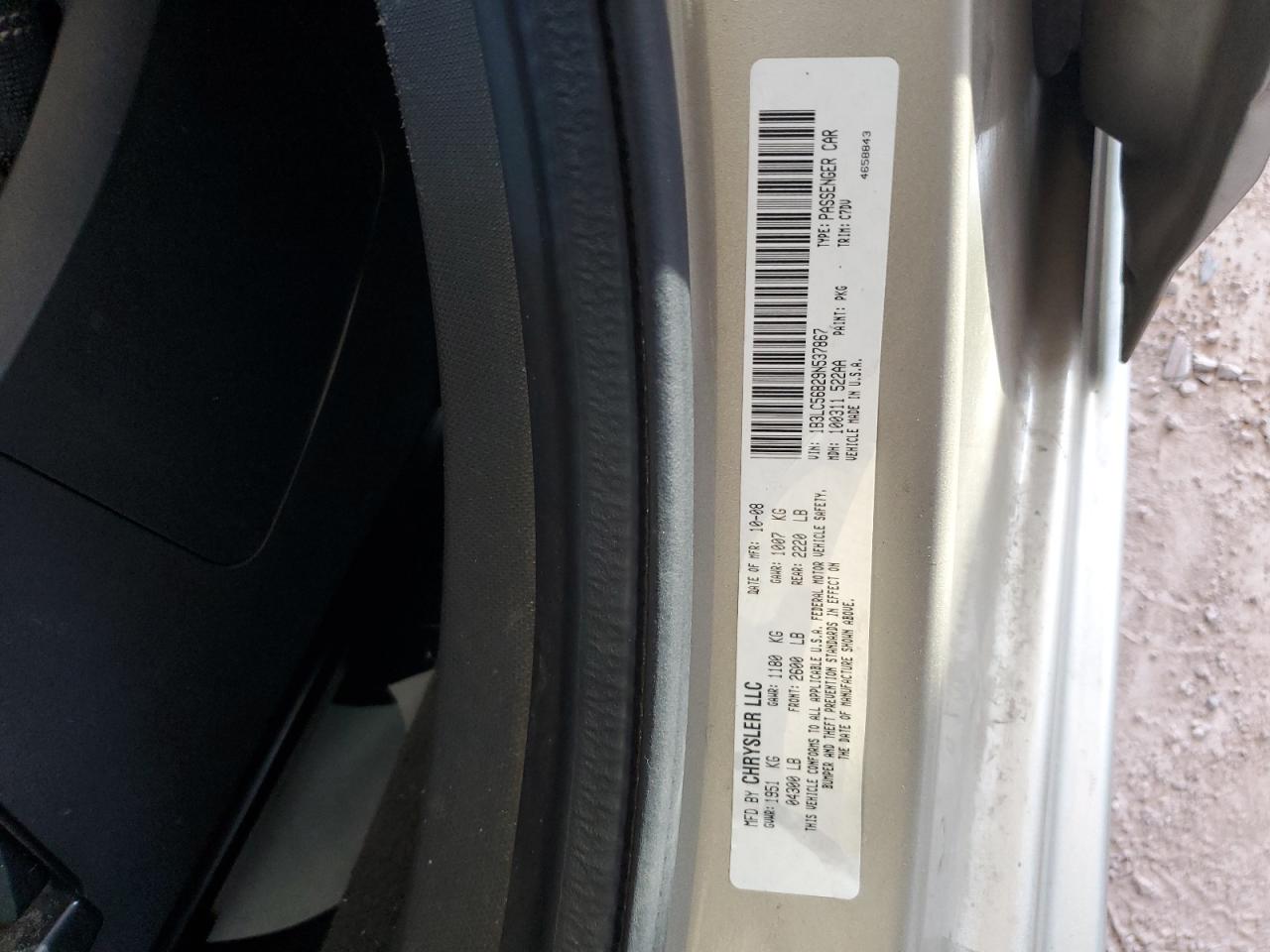 2009 Dodge Avenger VIN 1B3LC56B29N537867 Copart auction photo, front end damage thumbnail 12