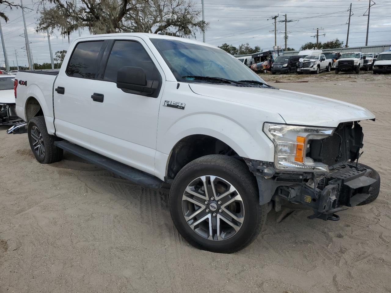 2018 Ford F-150 VIN 1FTEW1EGXJFA19329 Copart auction photo, front end / side damage thumbnail 4