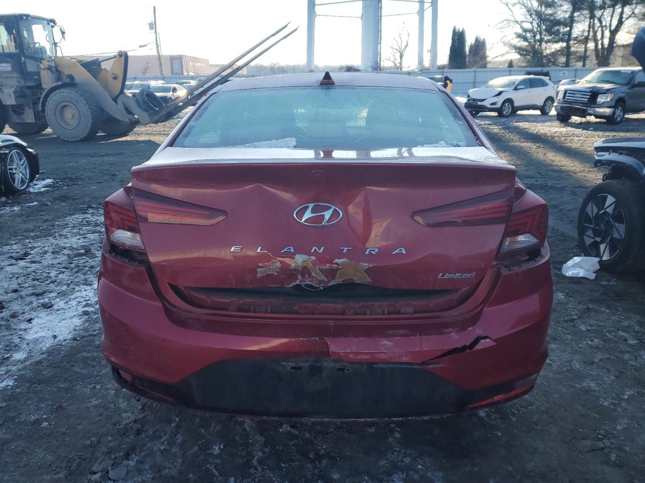2019 Hyundai Elantra VIN KMHD84LF9KU792657 Copart auction photo, front end / rear end damage thumbnail 6
