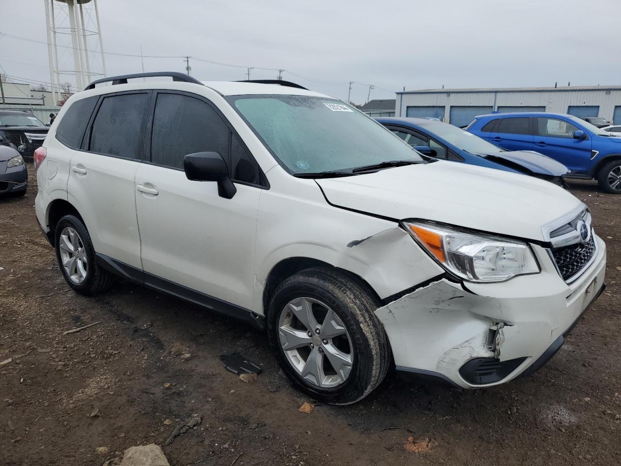 2016 Subaru Forester VIN JF2SJABC1GH492554 Copart auction photo, side / front end damage thumbnail 4