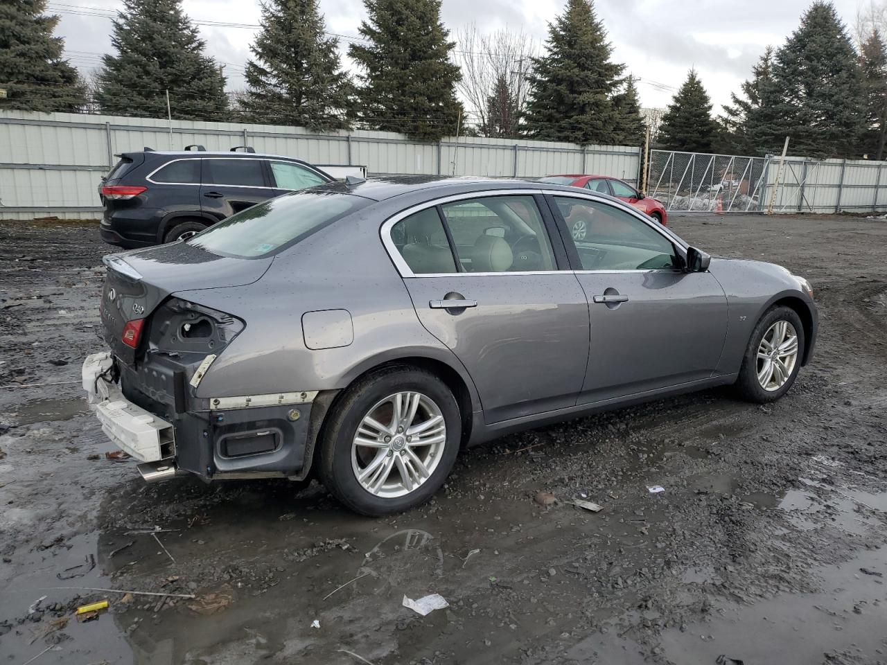 2015 Infiniti Q40 VIN JN1CV6AR4FM522875 Copart auction photo, rear end damage thumbnail 3