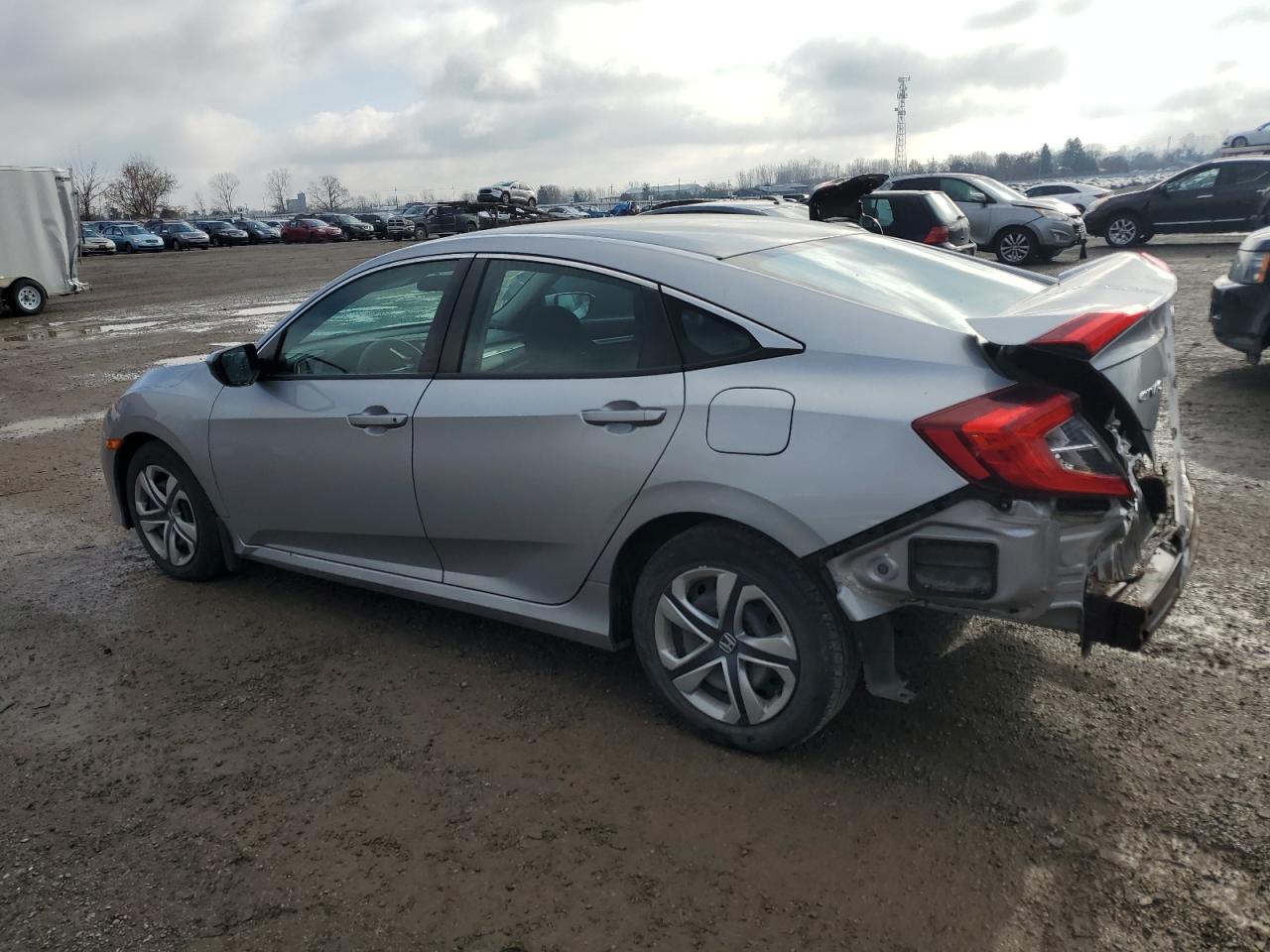 2018 Honda Civic VIN 2HGFC2F53JH041334 Copart auction photo, rear end damage thumbnail 2
