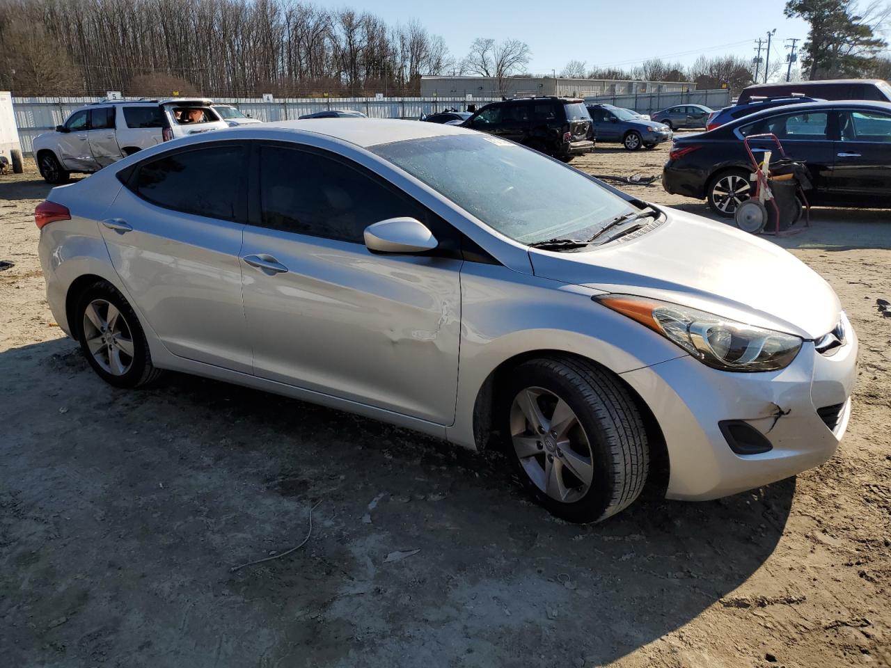 2011 Hyundai Elantra VIN KMHDH4AEXBU128331 Copart auction photo, side damage thumbnail 4