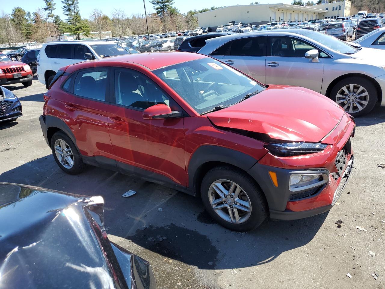 2021 Hyundai Kona VIN KM8K1CAA6MU718256 Copart auction photo, all over damage thumbnail 4