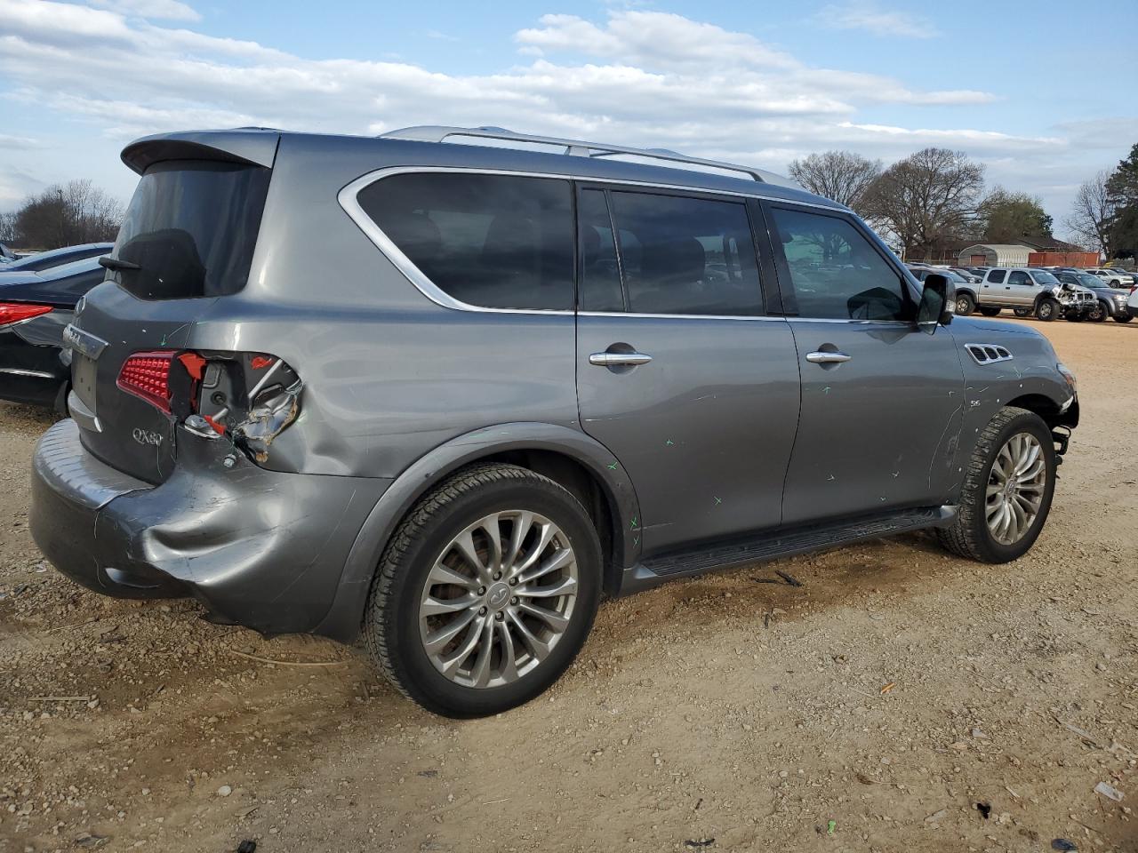 2016 Infiniti QX80 VIN JN8AZ2NE4G9126706 Copart auction photo, front end / rear end damage thumbnail 3