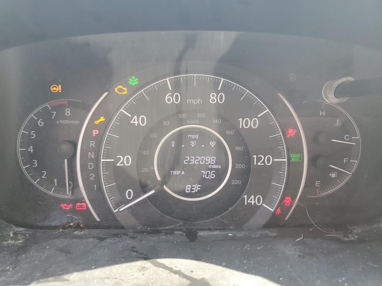 2012 Honda CR-V VIN JHLRM3H72CC001381 Copart auction photo, front end damage thumbnail 9