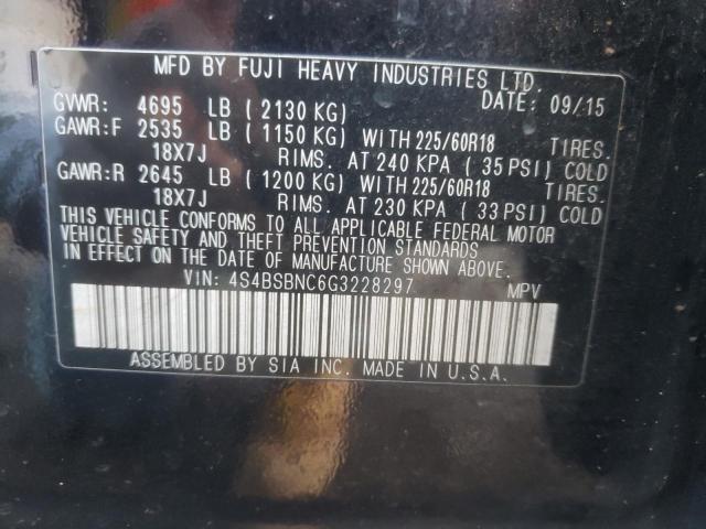 2016 Subaru Outback VIN 4S4BSBNC6G3228297 Copart auction photo, front end damage thumbnail 13