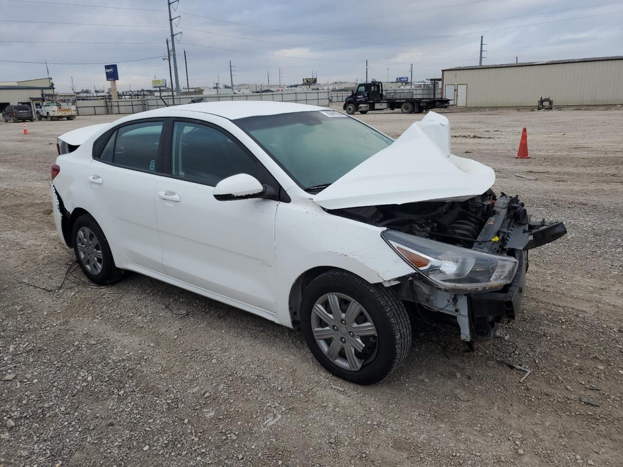 2021 KIA Rio VIN 3KPA24AD8ME366289 Copart auction photo, all over damage thumbnail 4