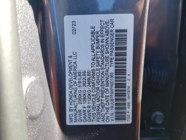 2023 Acura TLX VIN 19UUB7F9XPA001365 Copart auction photo, all over damage thumbnail 12