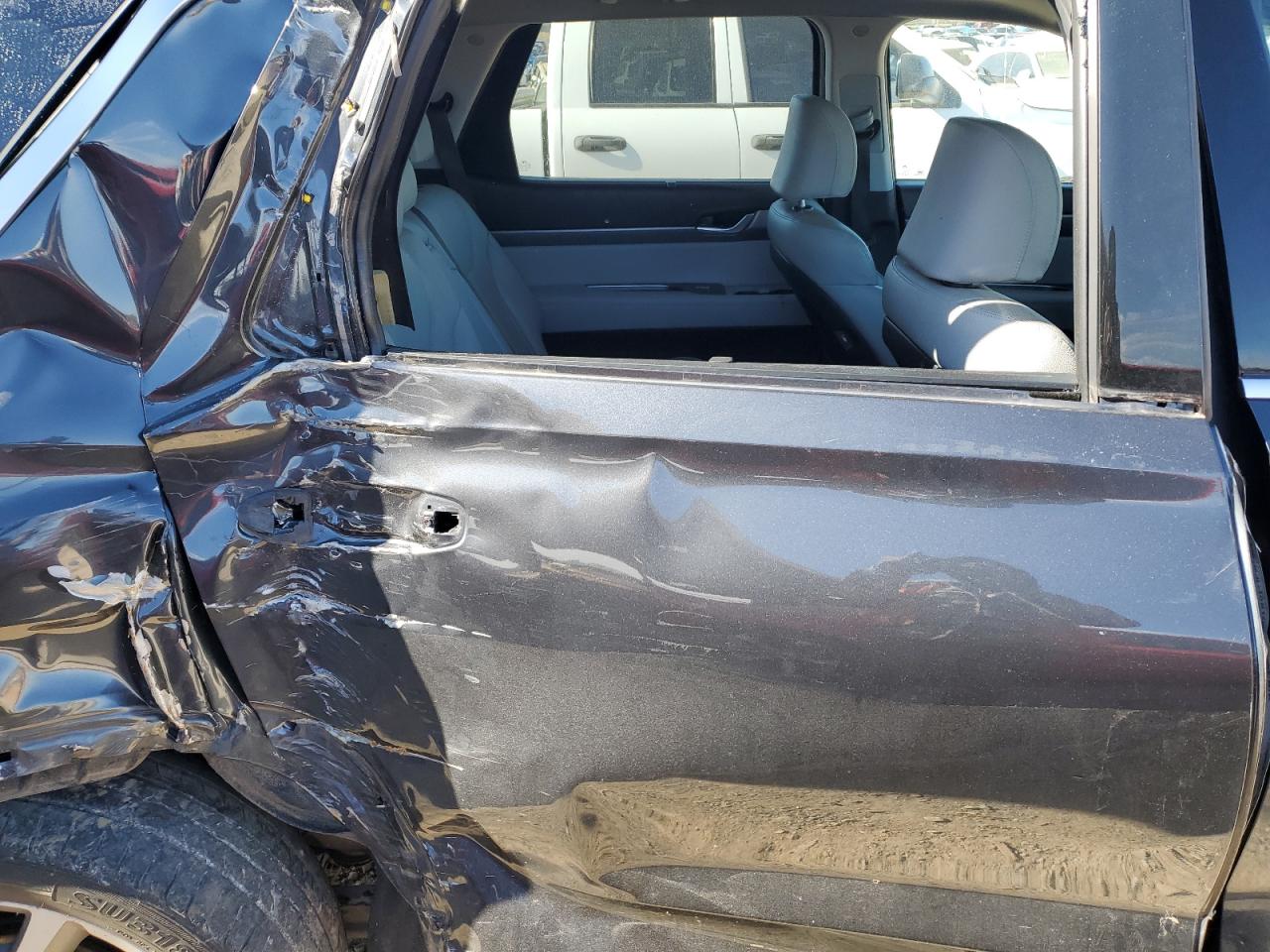 2020 Hyundai Palisade VIN KM8R44HE2LU063435 Copart auction photo, side damage thumbnail 11