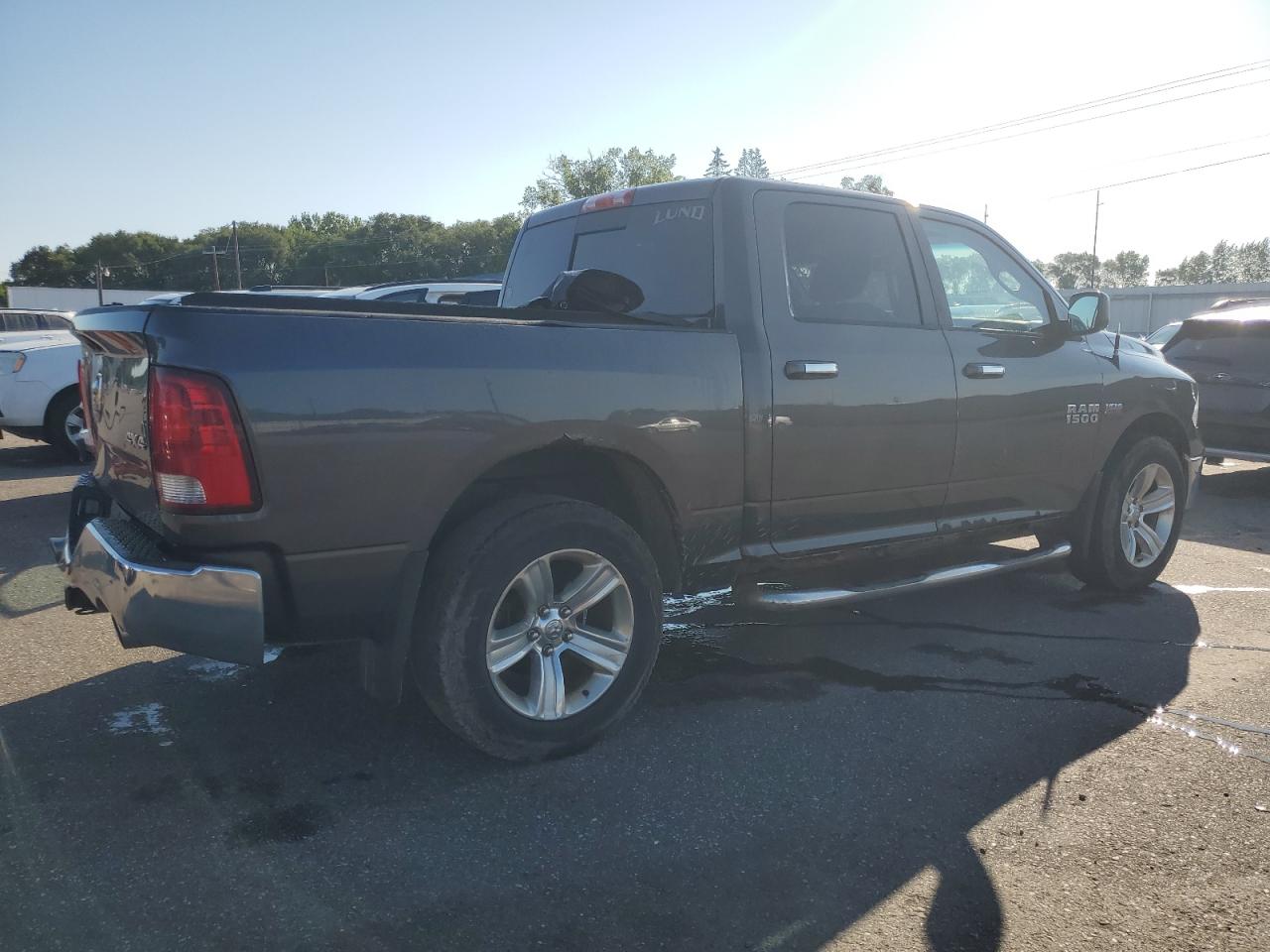 2014 RAM 1500 VIN 1C6RR7LT7ES433524 Copart auction photo, side / rear end damage thumbnail 3
