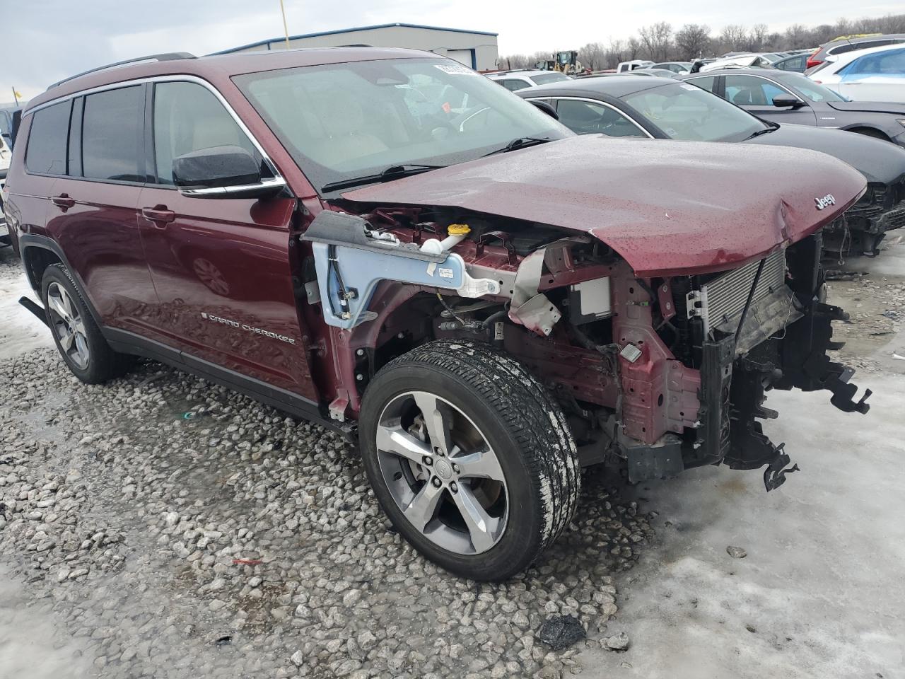 2021 Jeep Grand Cherokee VIN 1C4RJKBG5M8133564 Copart auction photo, front end damage thumbnail 4