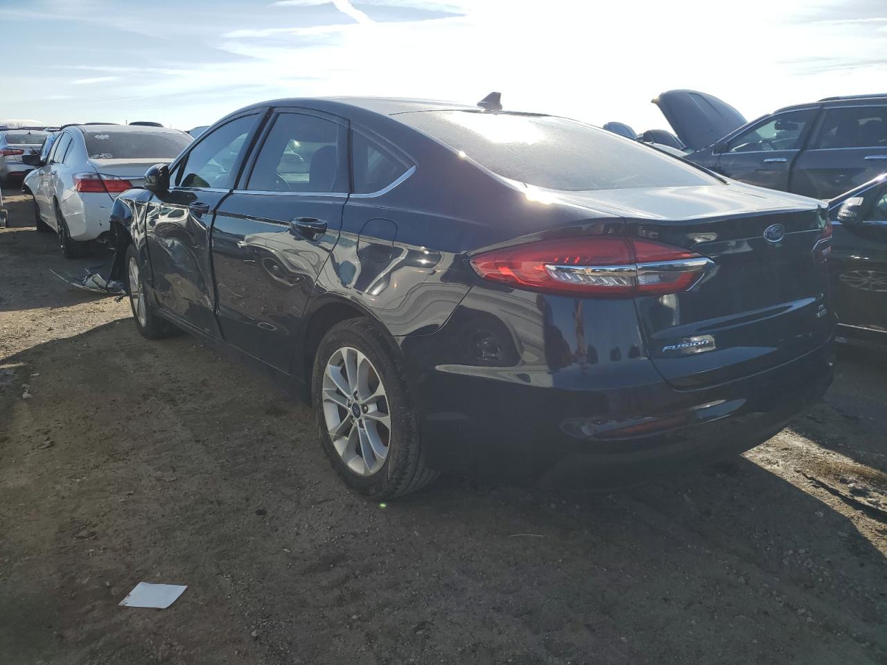 2020 Ford Fusion VIN 3FA6P0HD7LR144443 Copart auction photo, front end / side damage thumbnail 2