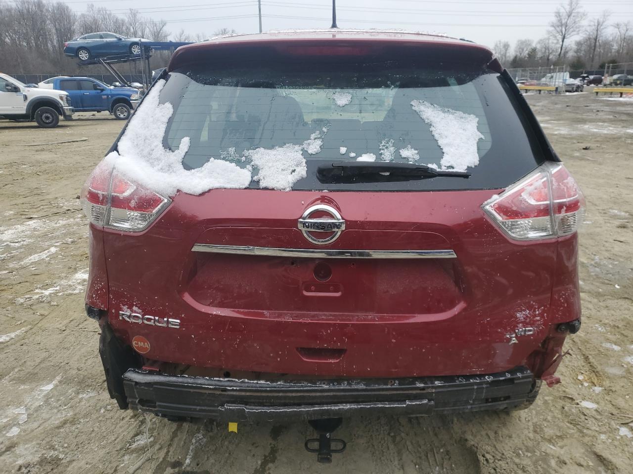 2016 Nissan Rogue VIN 5N1AT2MV4GC812869 Copart auction photo, rear end damage thumbnail 6
