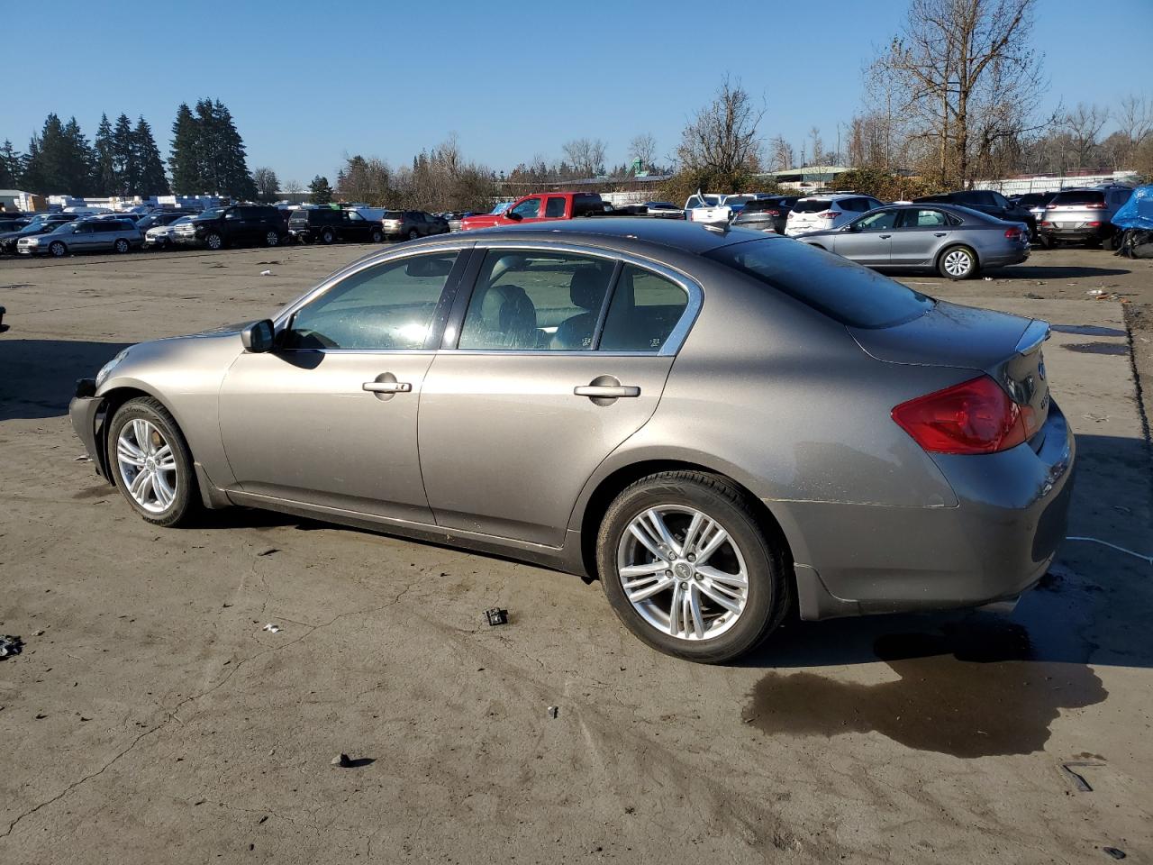 2013 Infiniti G VIN JN1CV6AR2DM354487 Copart auction photo, front end damage thumbnail 2