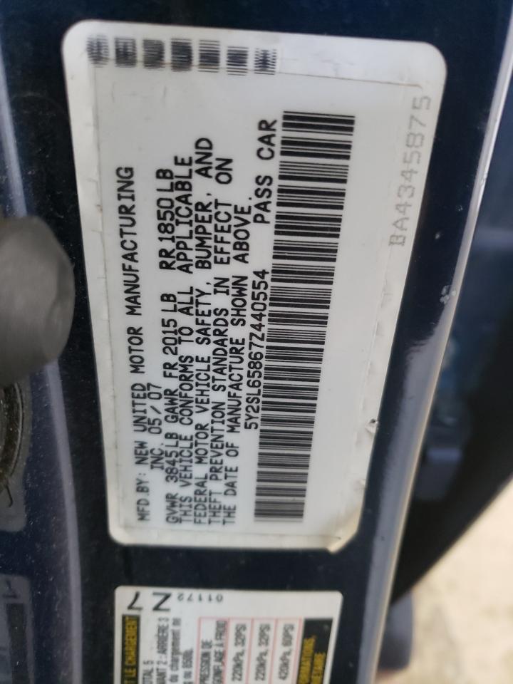 2007 Pontiac Vibe VIN 5Y2SL65867Z440554 Copart auction photo, front end / rear end damage thumbnail 12