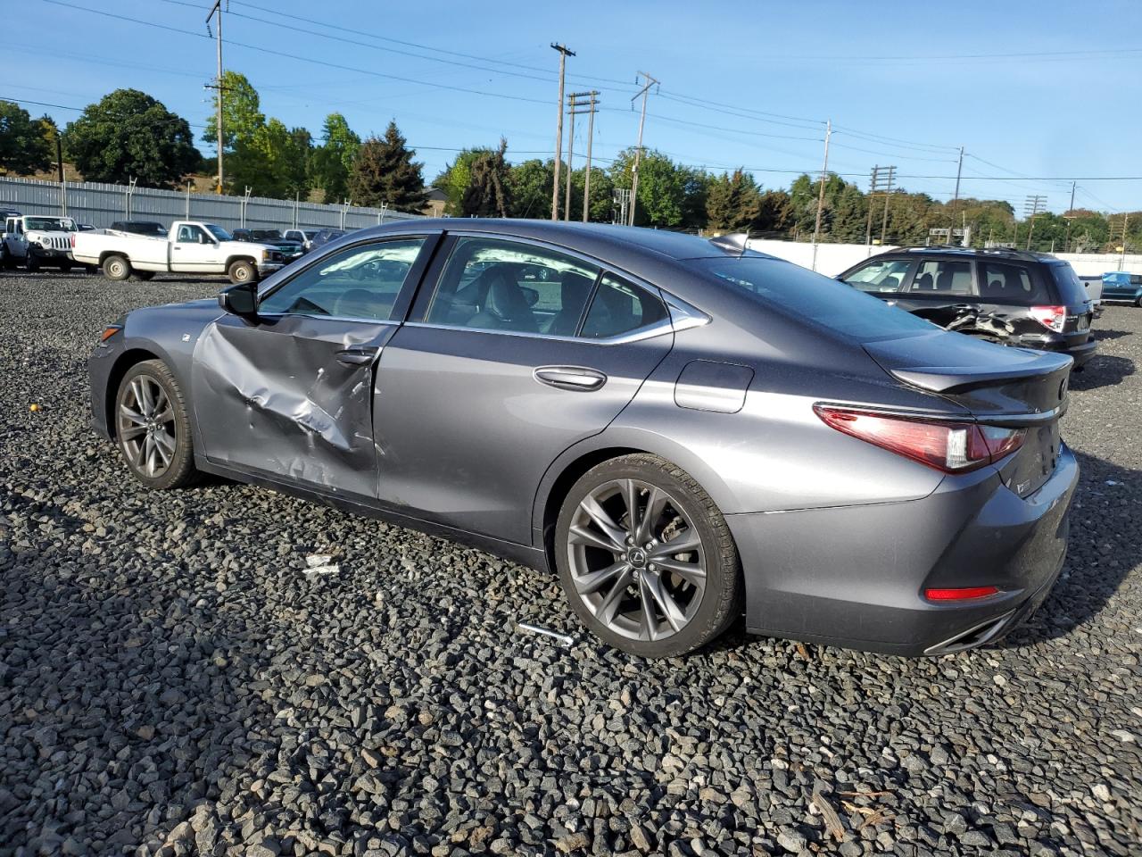 2019 Lexus ES VIN 58ABZ1B19KU001478 Copart auction photo, side damage thumbnail 2