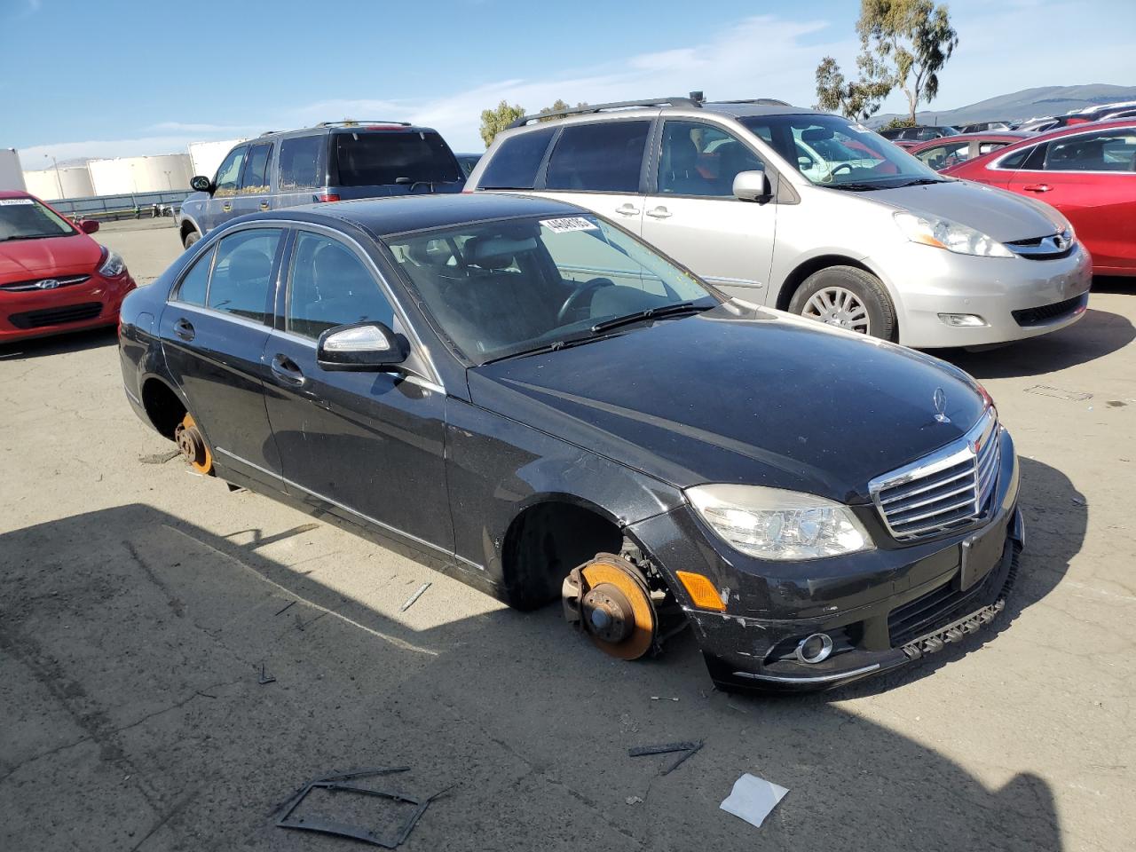 2008 Mercedes-Benz C-klasse VIN WDDGF54X88F028936 Copart auction photo, vandalism / undercarriage damage thumbnail 4
