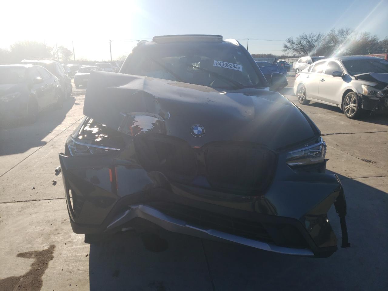 2022 BMW X3 VIN WBX47DP02NN155639 Copart auction photo, biohazard/chemical / front end damage thumbnail 5