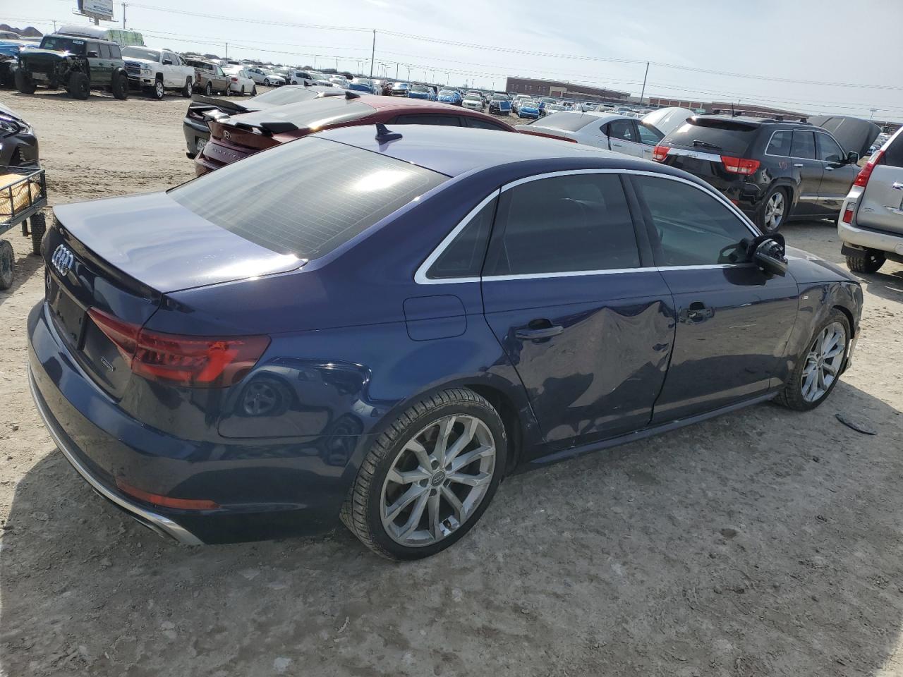 2019 Audi A4 VIN WAUENAF45KN005883 Copart auction photo, side / front end damage thumbnail 3