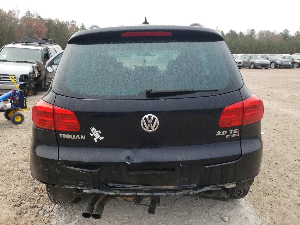 2015 Volkswagen Tiguan VIN WVGBV7AX9FW518186 Copart auction photo, rear end damage thumbnail 6
