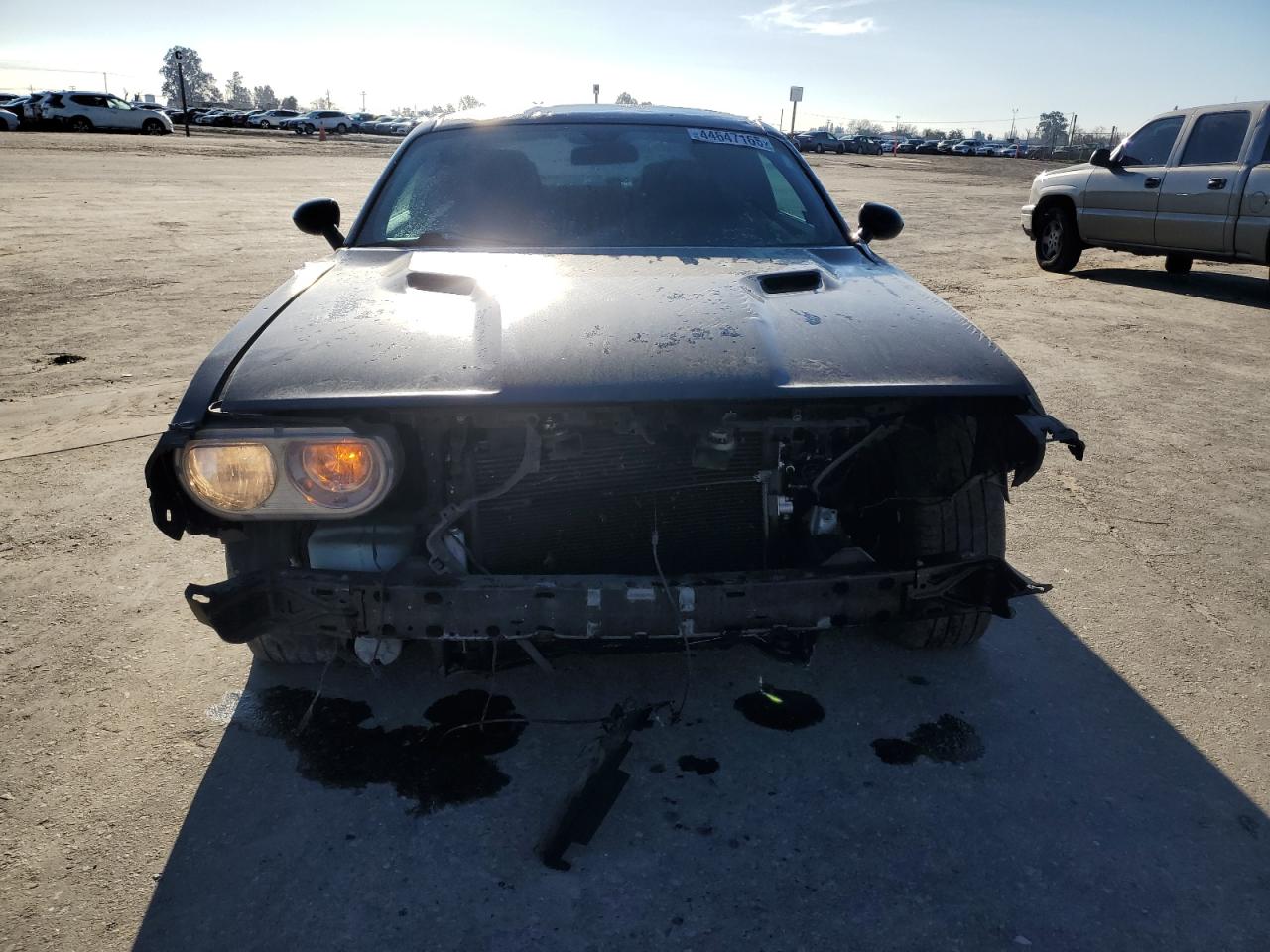 2014 Dodge Challenger VIN 2C3CDYAG1EH133689 Copart auction photo, front end / side damage thumbnail 5