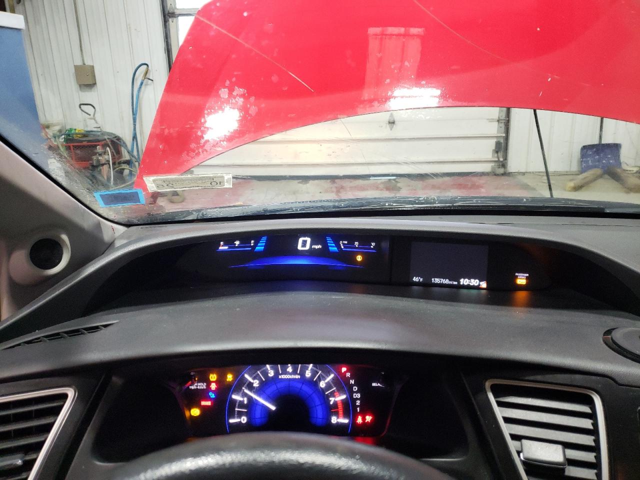 2013 Honda Civic VIN 2HGFG3B54DH519412 Copart auction photo, front end / rear end damage thumbnail 9