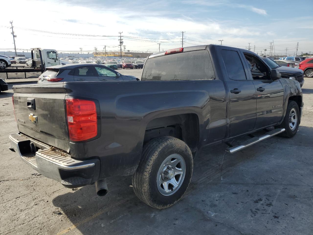 2015 Chevrolet Silverado VIN 1GCRCPEH3FZ223546 Copart auction photo, burn damage thumbnail 3